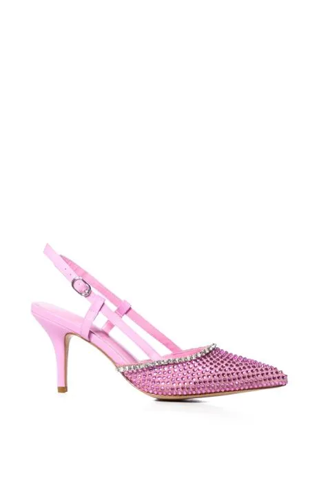 SORREL-PINK SLINGBACK KITTEN PUMP