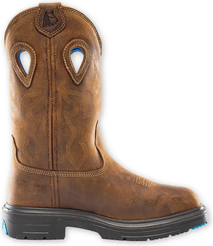 'Steel Blue' Men's 11" Blue Heeler Int. MetGuard EH WP Steel Toe - Brown