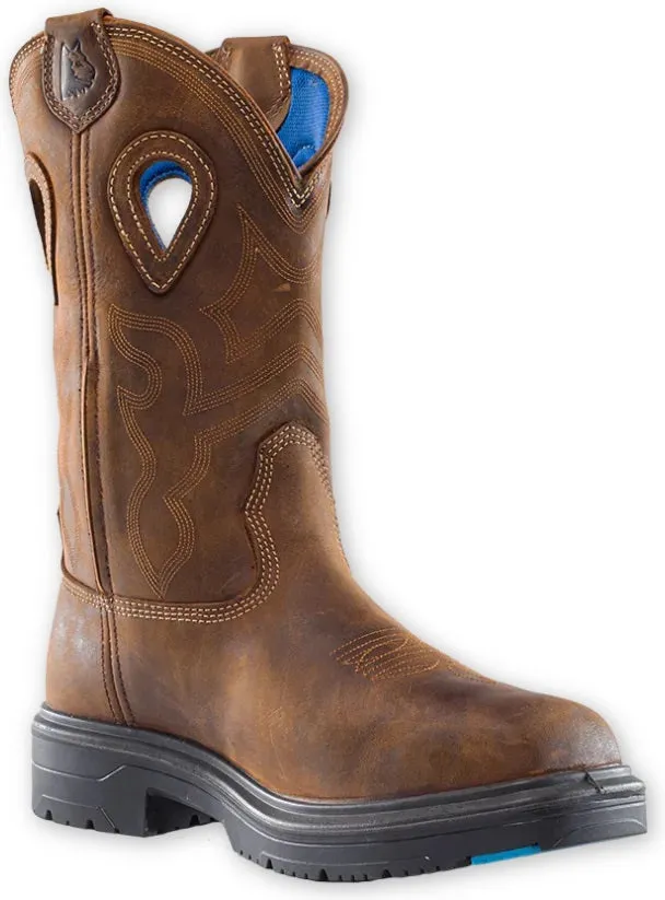 'Steel Blue' Men's 11" Blue Heeler Int. MetGuard EH WP Steel Toe - Brown