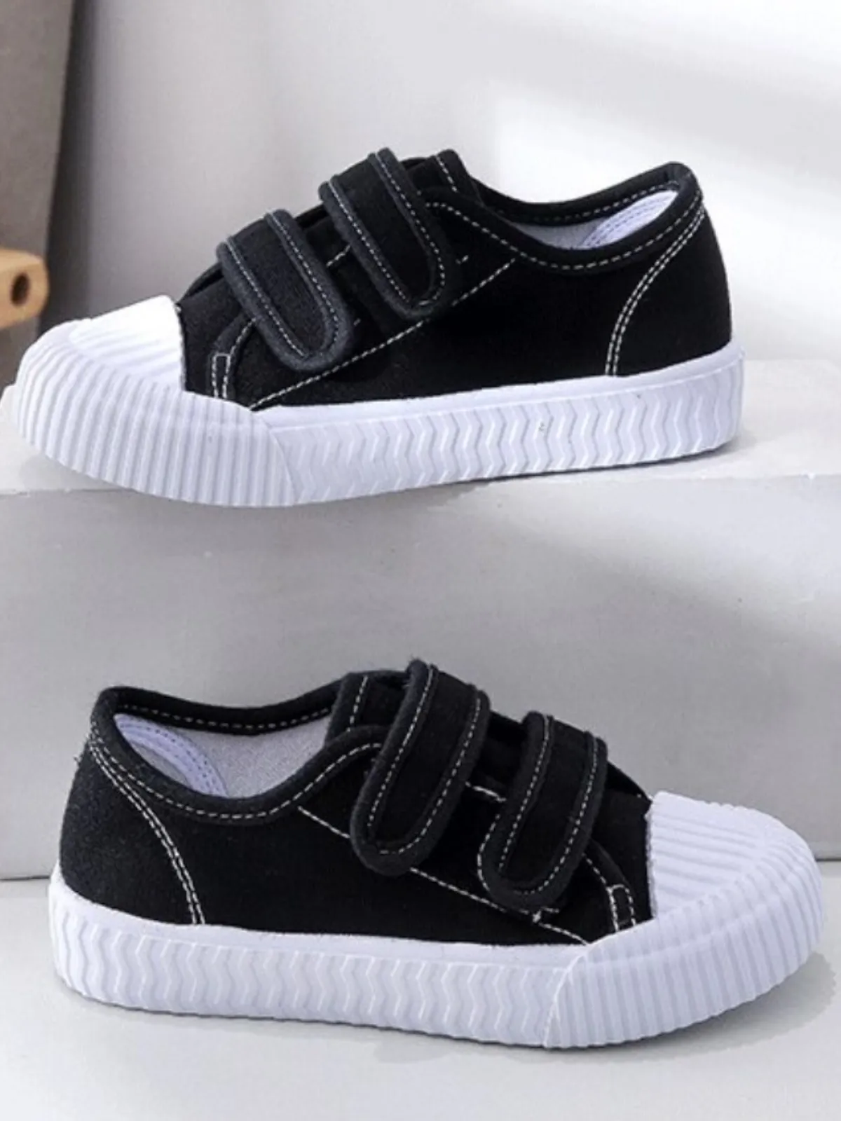 Strap-Tastic Style Velcro Strap Canvas Sneakers By Liv And Mia