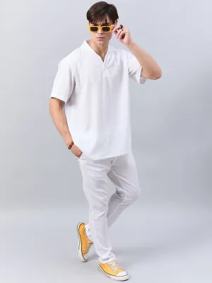 Style Quotient Men White Co-Ord Set