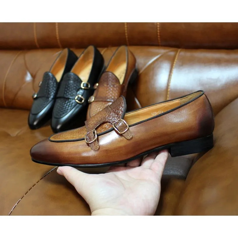 Suave Leather Monk Strap Wedding Loafers