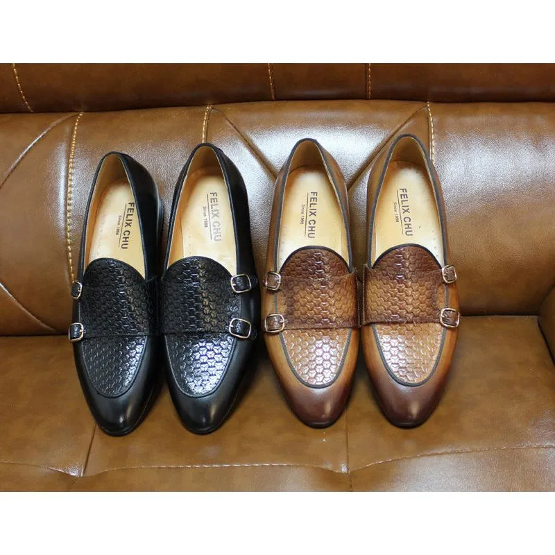 Suave Leather Monk Strap Wedding Loafers