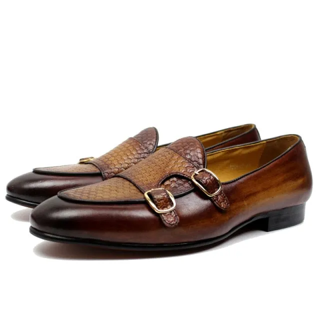 Suave Leather Monk Strap Wedding Loafers