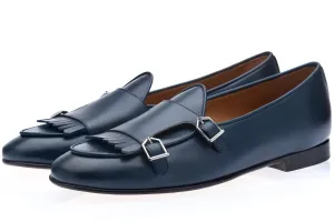 TANGERINE 7.1 NAPPA NAVY BELGIAN LOAFERS