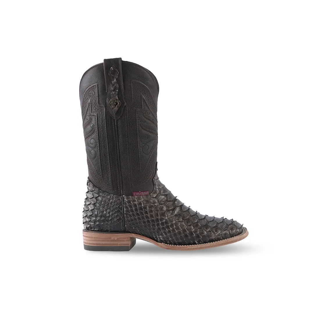 Texas Country Boot Python Jumbo Cafe Bitono PN30