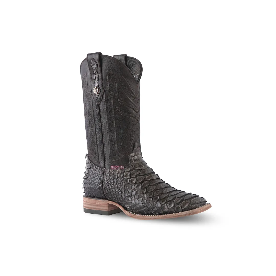 Texas Country Boot Python Jumbo Cafe Bitono PN30