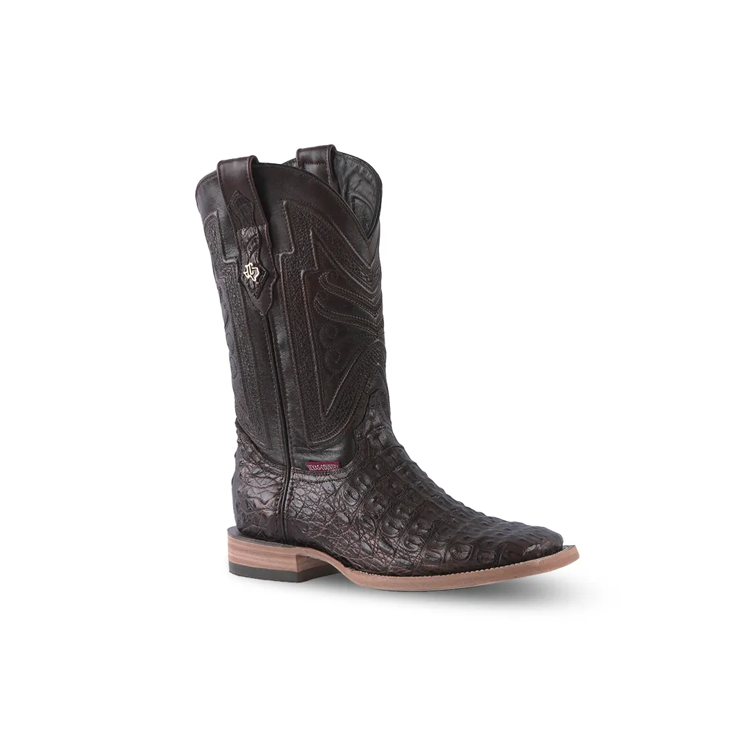 Texas Country Exotic Boot Lomo Caiman Black Cherry LM10