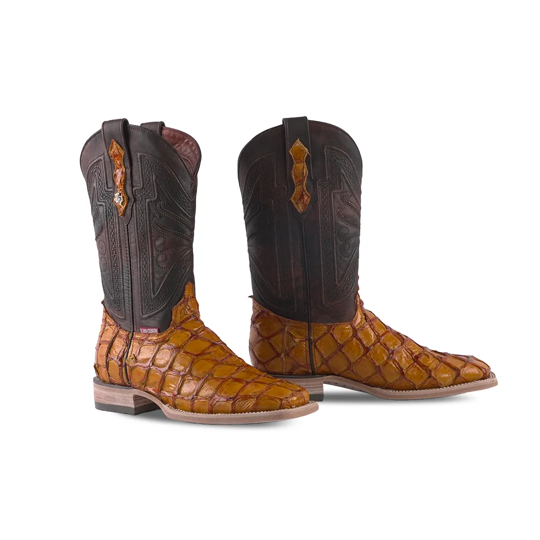 Texas Country Exotic Boot Pez Brandy  PZ60