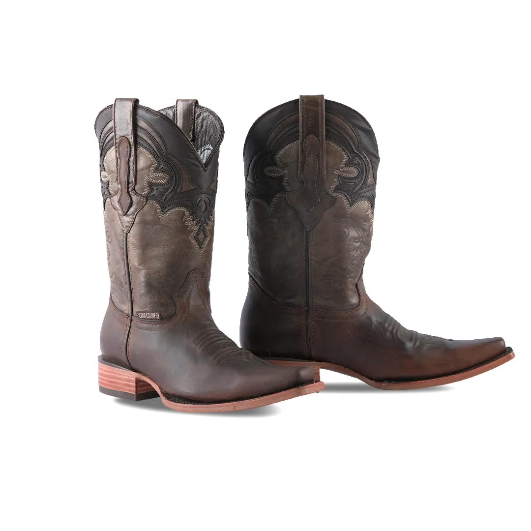 Texas Country Western Boot Azkar Tan Versy E905