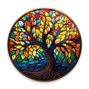 Tree of Life Stained Glass Wall Art