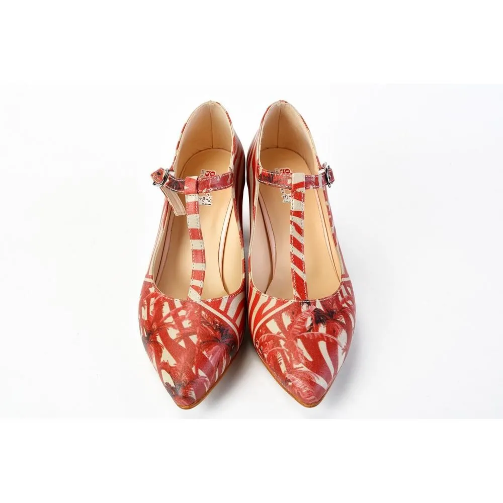 Tropical Red Heel Shoes STK301