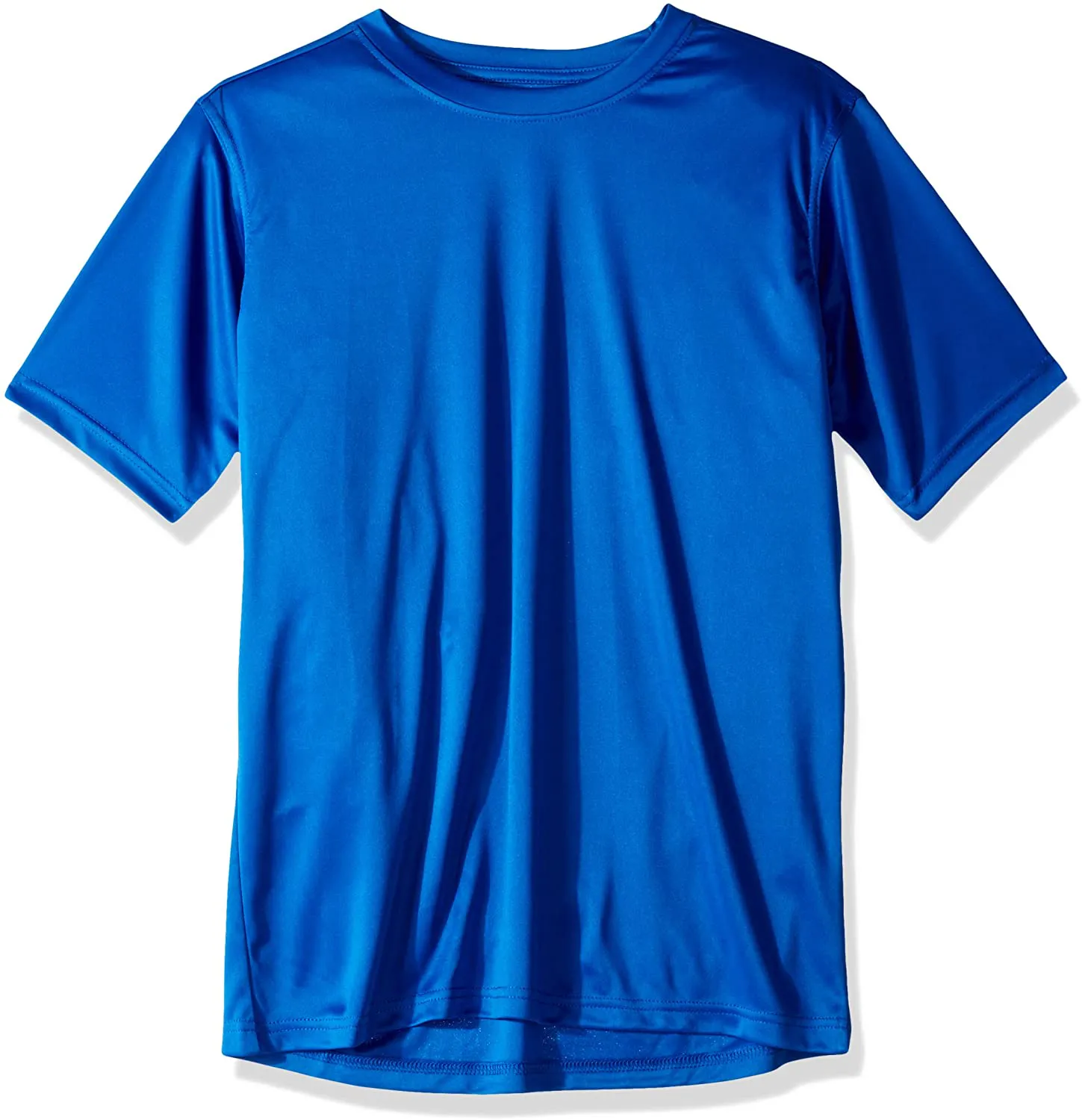 UltraClubs Boys' Big ULTC-8420Y-Cool & Dry Sport Performance Interlock Tee, Royal, Large