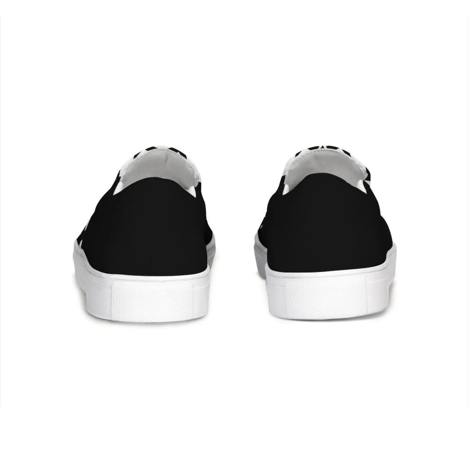 Uniquely You Womens Sneakers - Black & White Ichthys Style Low Top