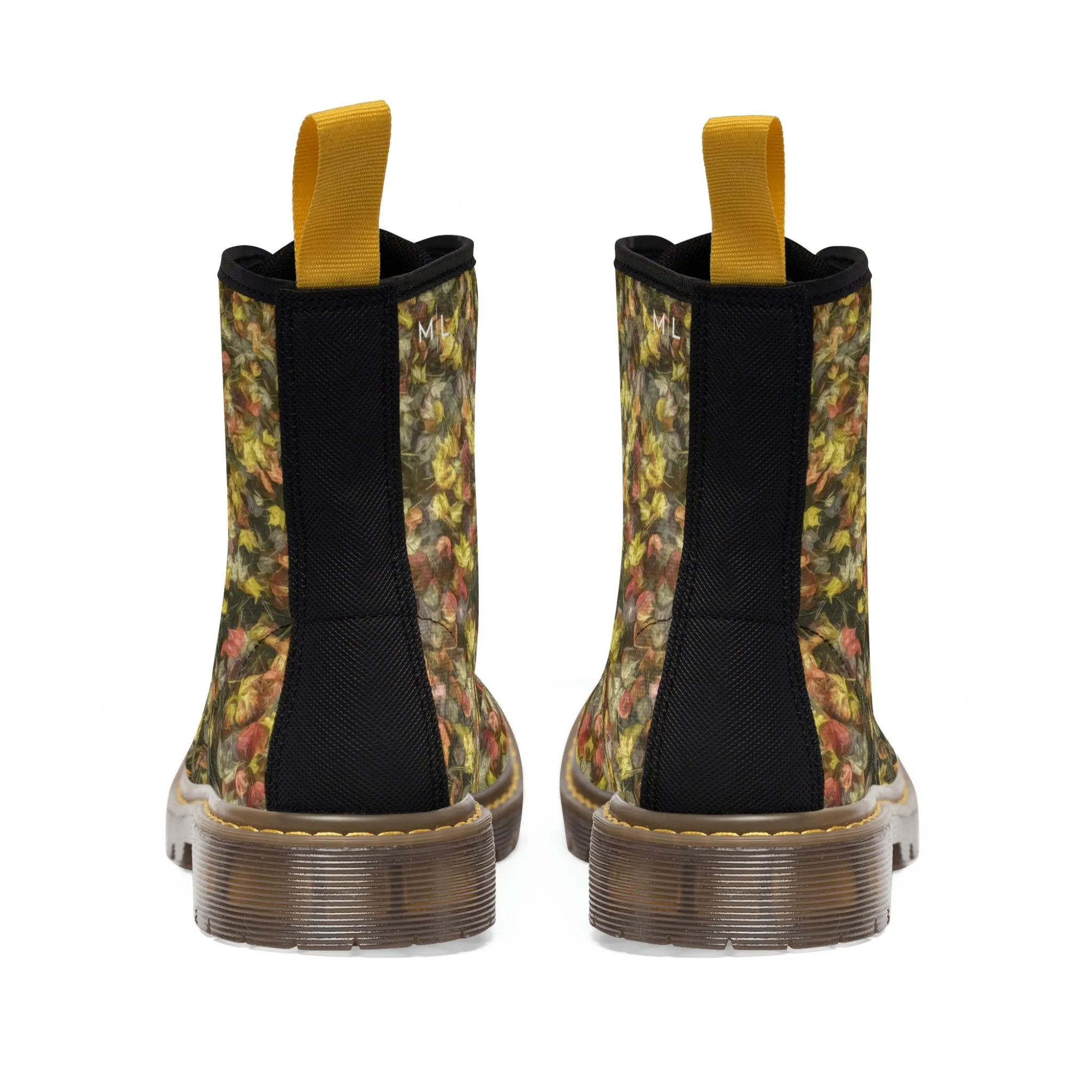 Van Gogh Leaves of Fall Women's Canvas Boots