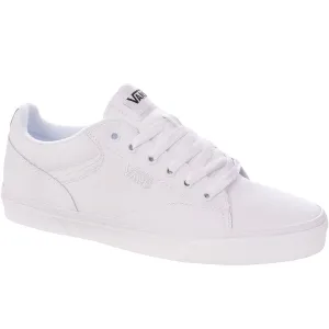 Vans Mens Seldan Tumbled Leather Trainers - White