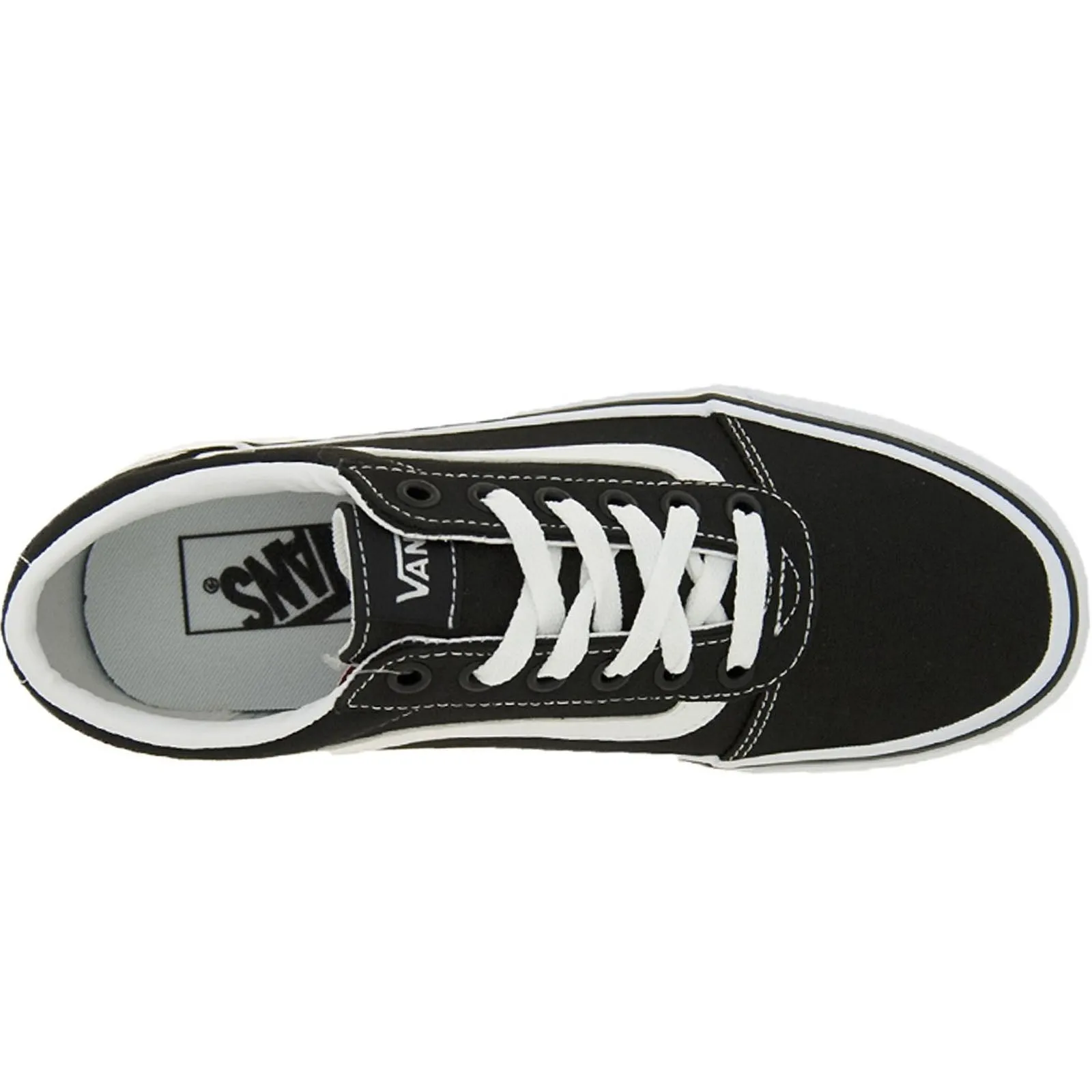 Vans Womens Ward Platform Canvas Trainers - Black