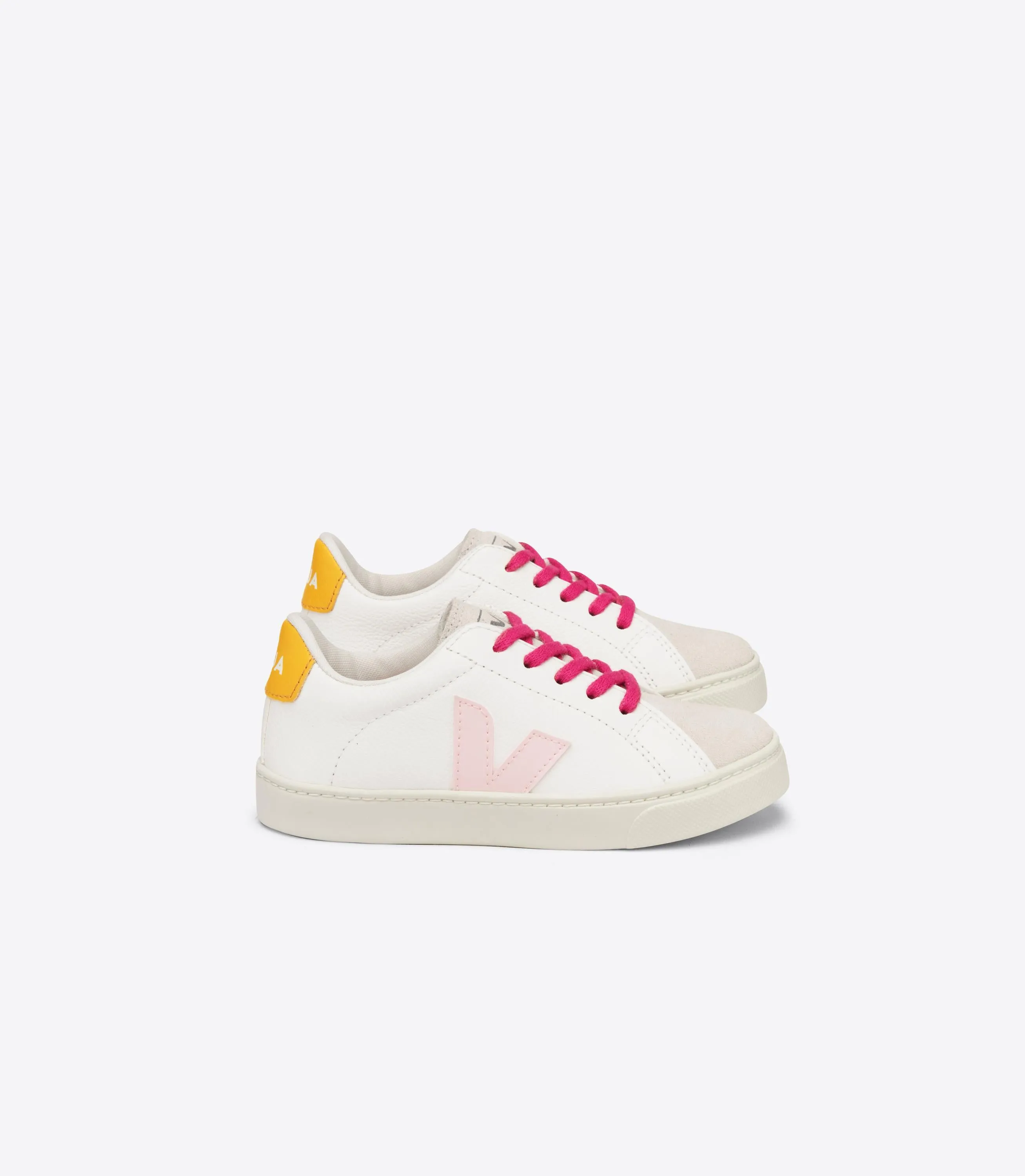 Veja Esplar Lace Girls White Petale Ouro Trainer