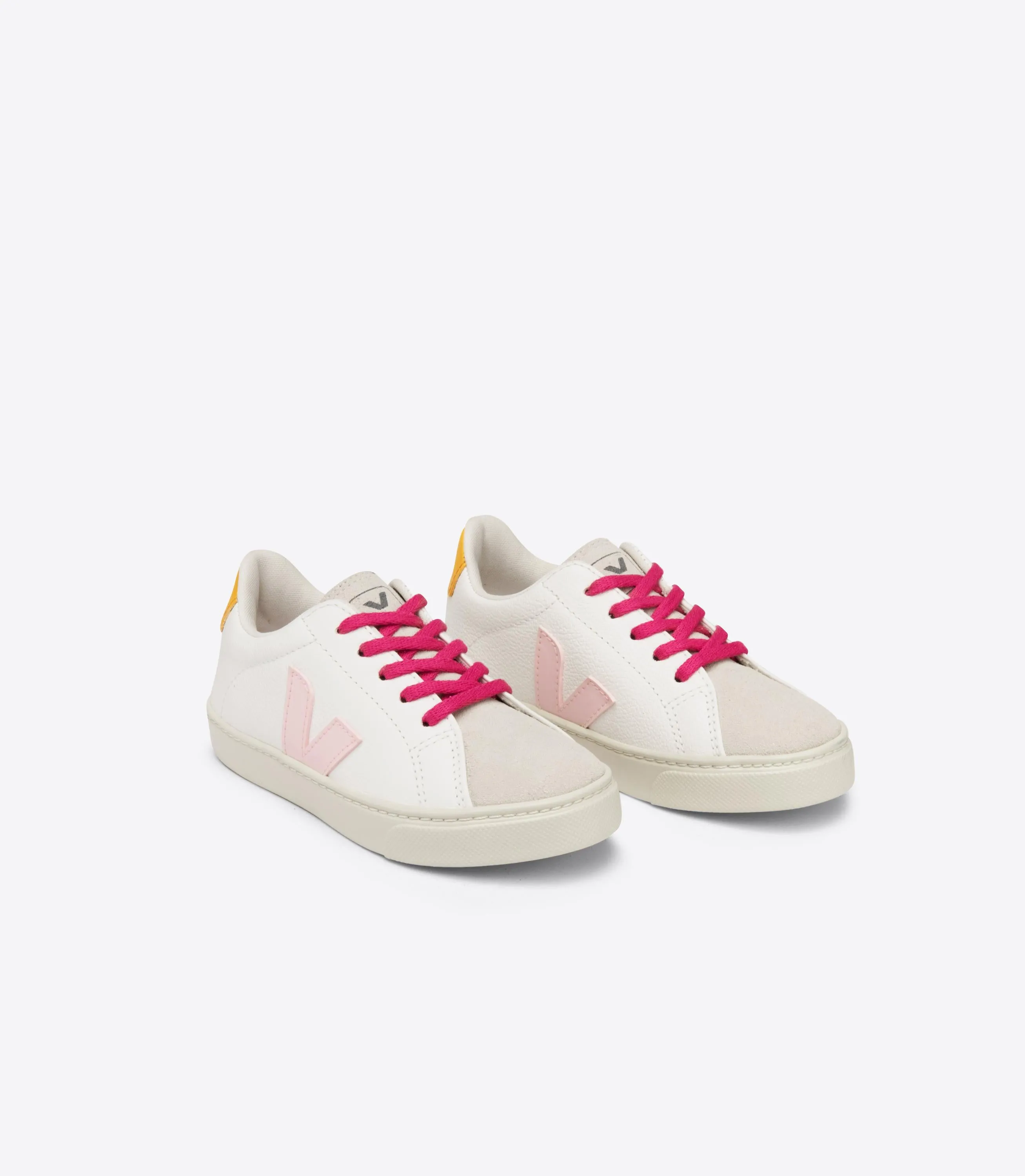 Veja Esplar Lace Girls White Petale Ouro Trainer