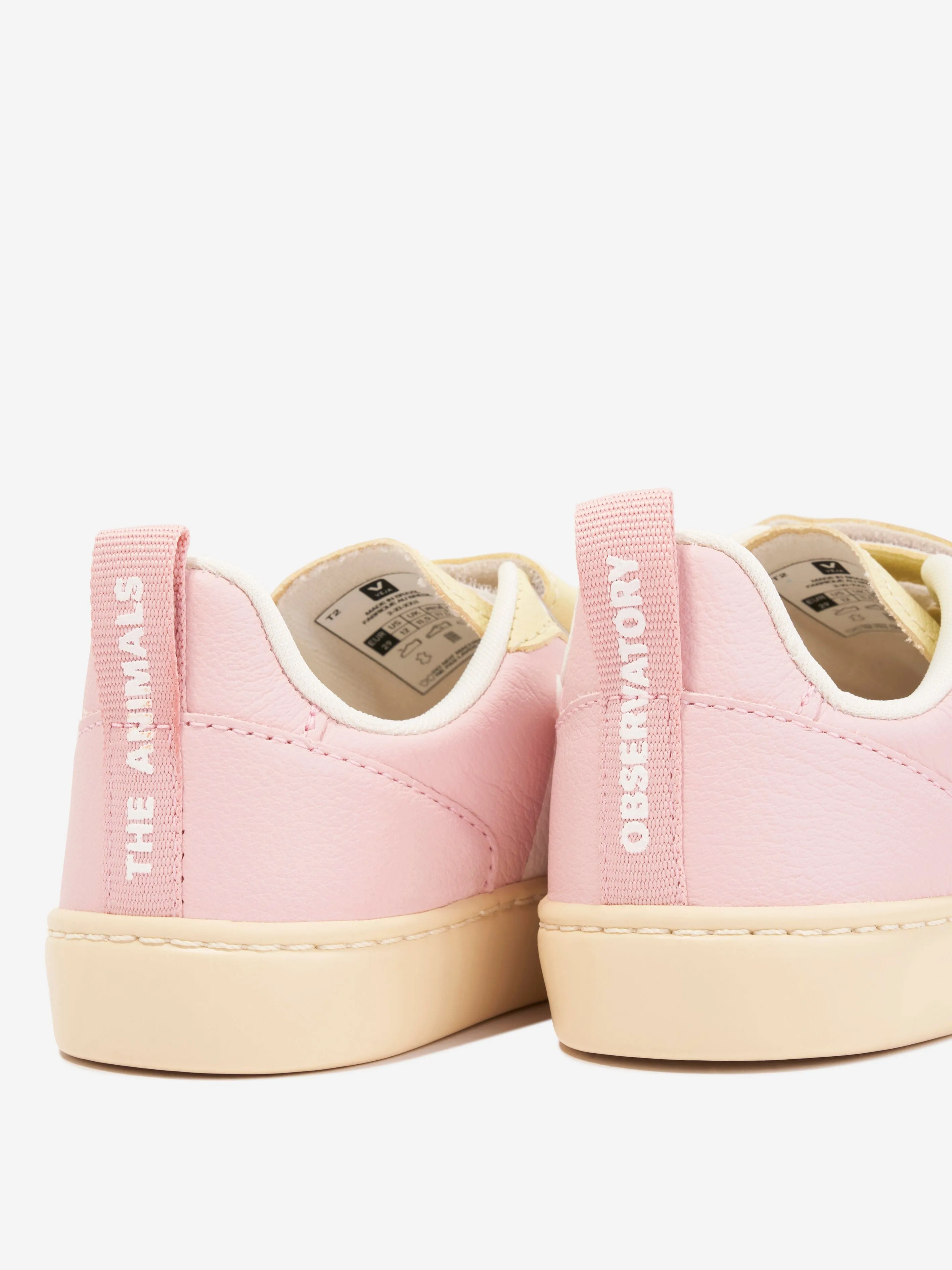 Veja Girls Small V-10 Animal Observatory Trainers in Pink