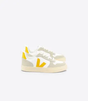 Veja V-10 Lace Boys Girls White Ouro Almond Trainer