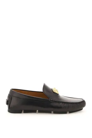 VERSACE la medusa leather loafers