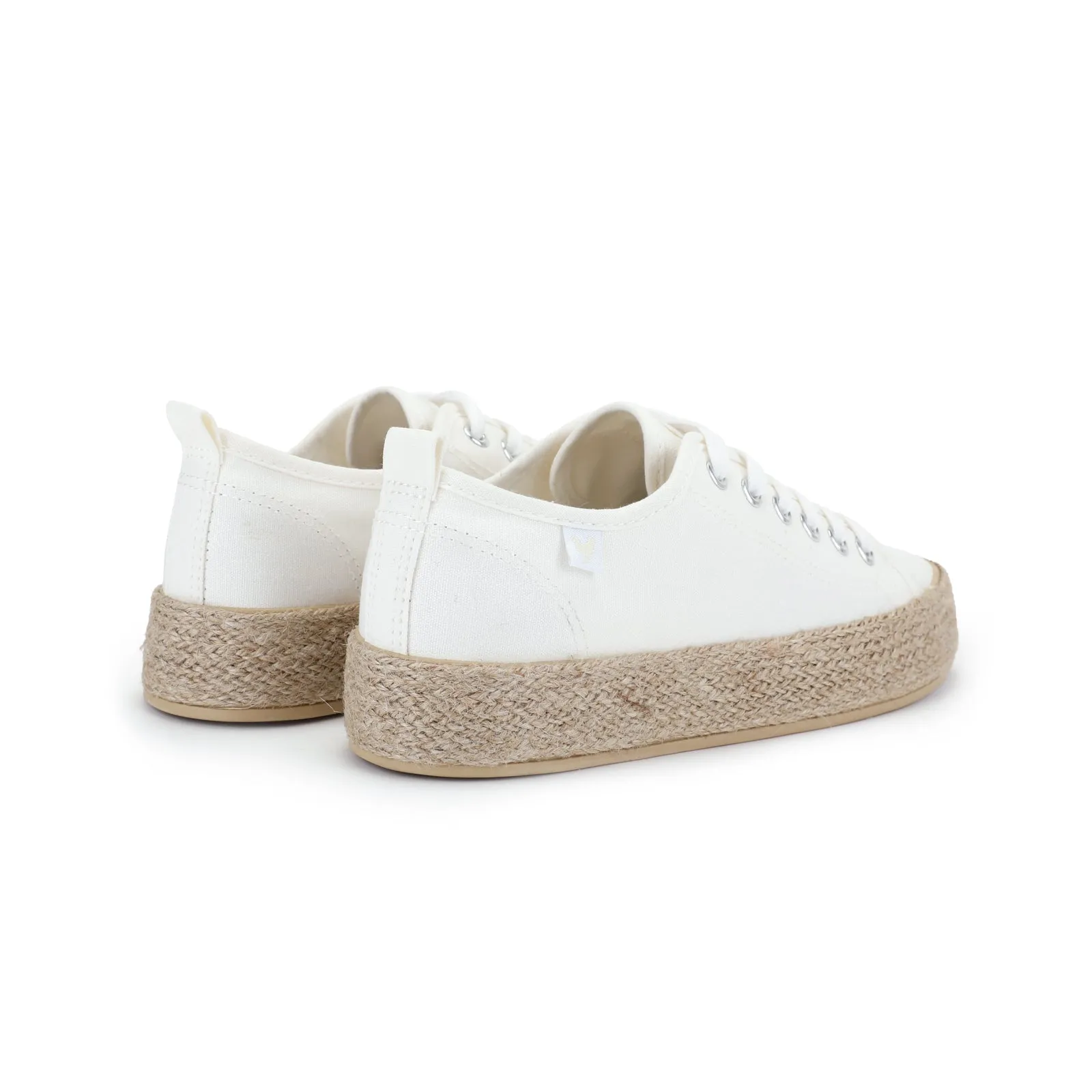 Walk In Pitas Womens Ada Blanco Espadrille Casual Trainer