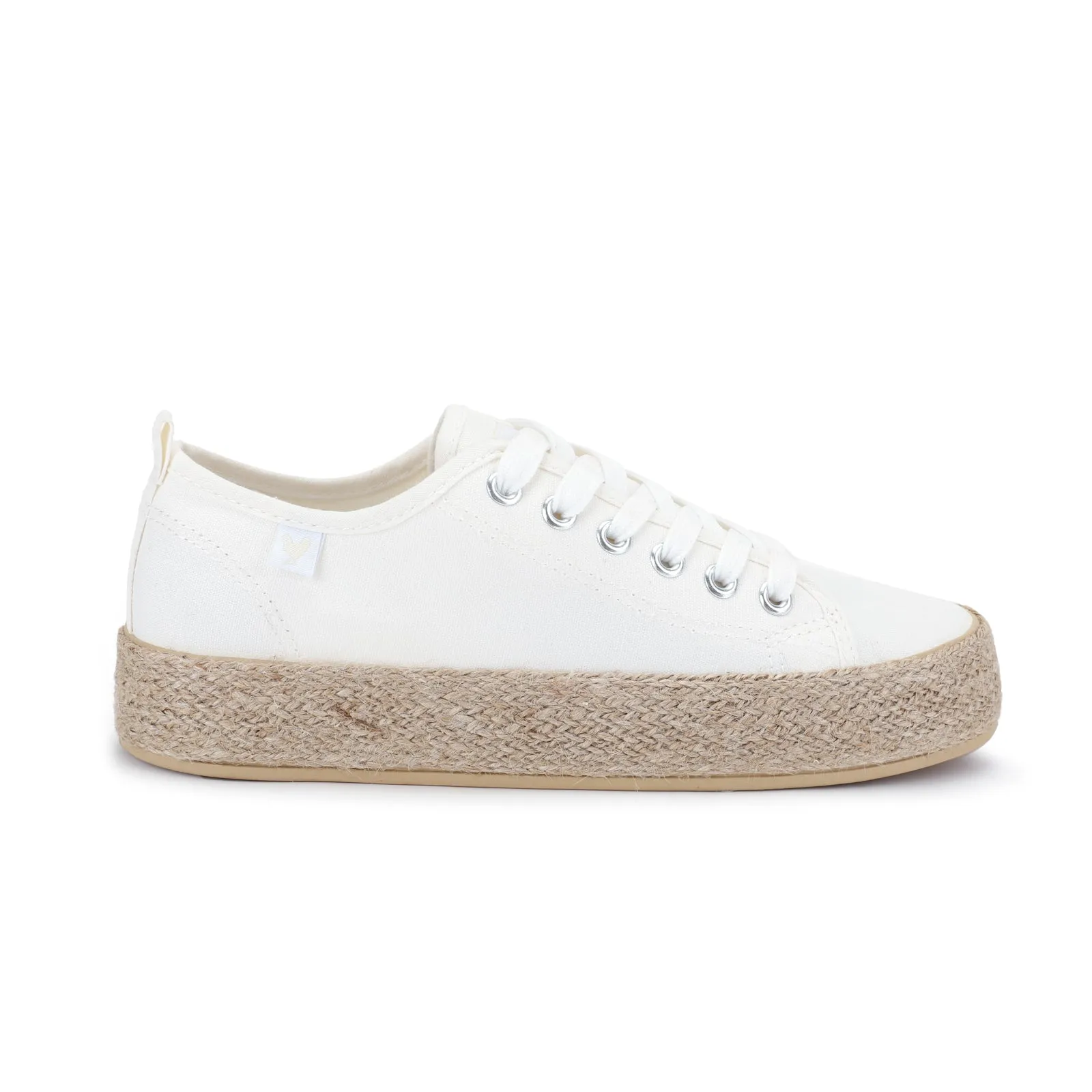 Walk In Pitas Womens Ada Blanco Espadrille Casual Trainer