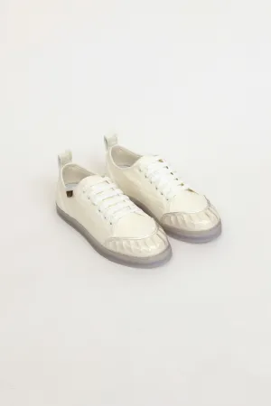 White Canvas FF Promenade Embellished Sneakers