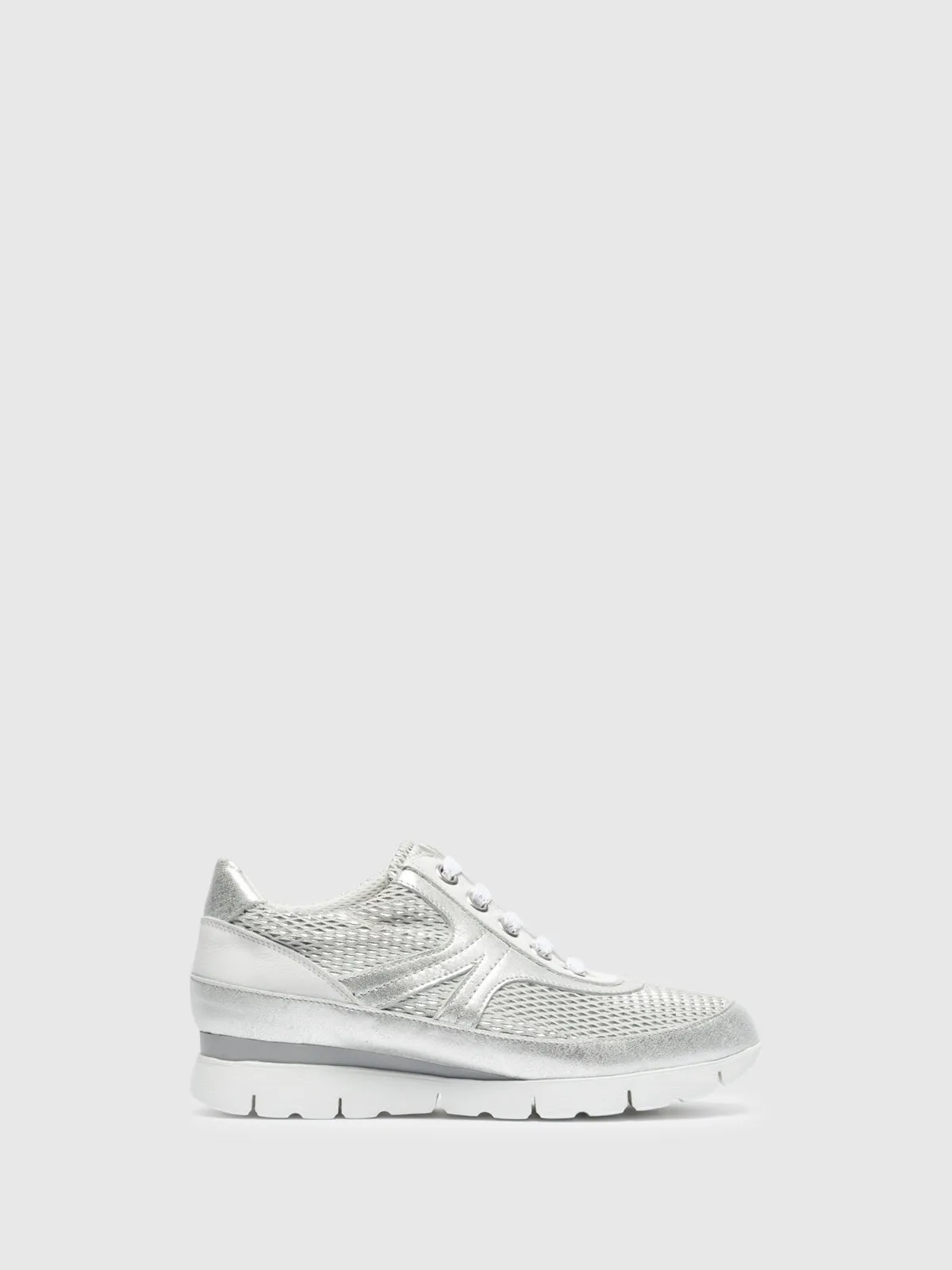 White Lace-up Trainers