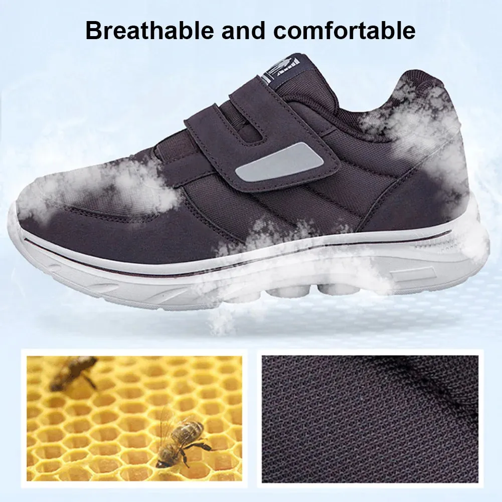 Women Men Walking Shoes Thick Sole Diabetic Shoes Hook and Loop Casual Sport Shoes for Neuropathy Swollen Feet Shoes Pain Relief