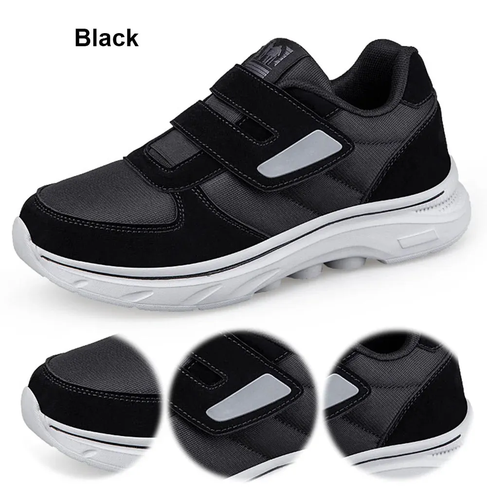 Women Men Walking Shoes Thick Sole Diabetic Shoes Hook and Loop Casual Sport Shoes for Neuropathy Swollen Feet Shoes Pain Relief