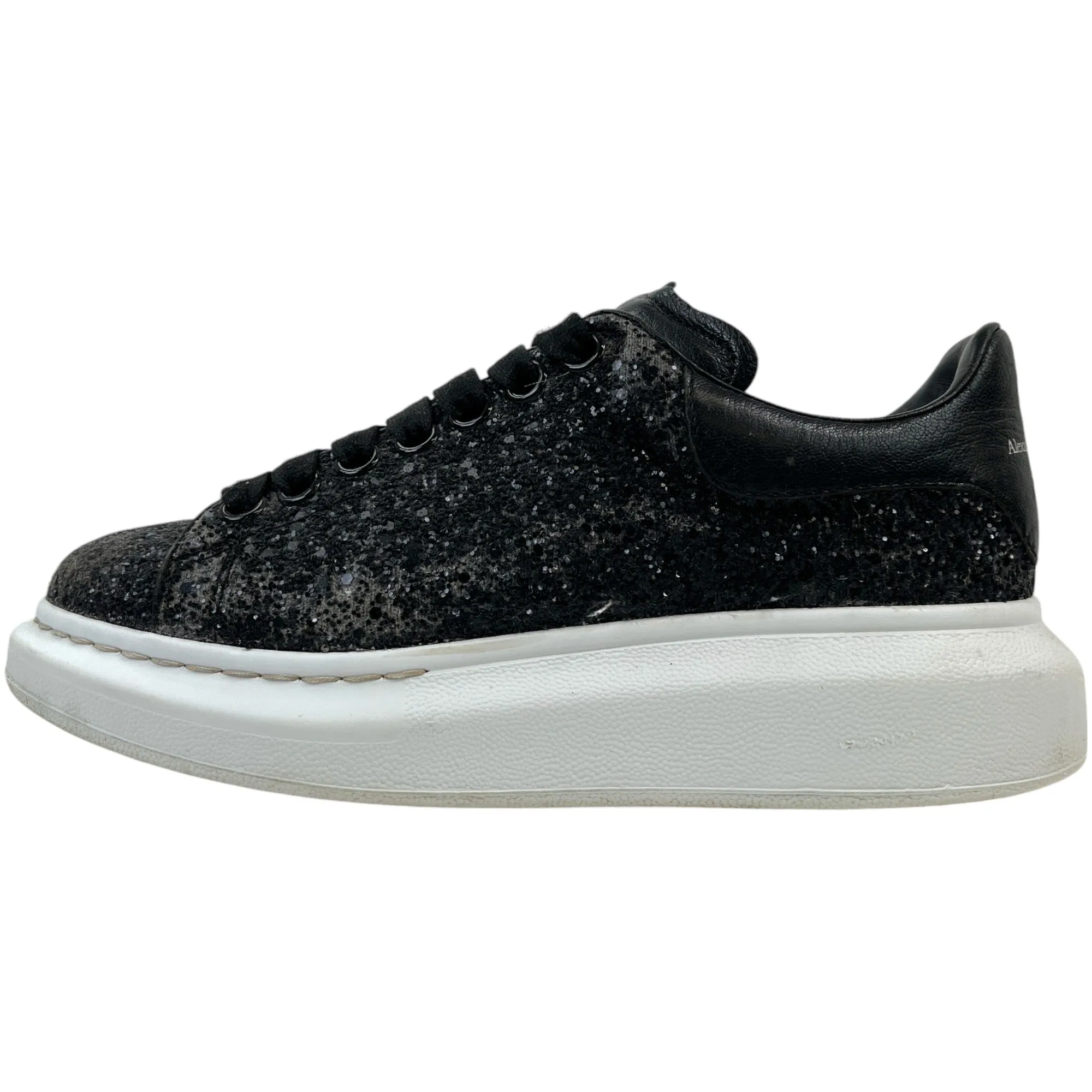 Women's Glitter Oversized Low Trainers Black Size EU 36.5 / UK 3.5