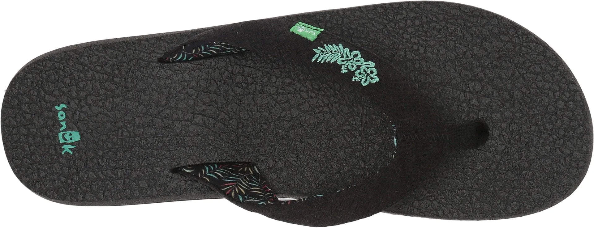 Women's Shoes Sanuk YOGA PARADISE 2 Flip Flop Sandals 1091869 BLACK PARADISE