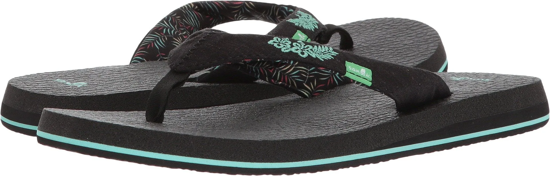 Women's Shoes Sanuk YOGA PARADISE 2 Flip Flop Sandals 1091869 BLACK PARADISE