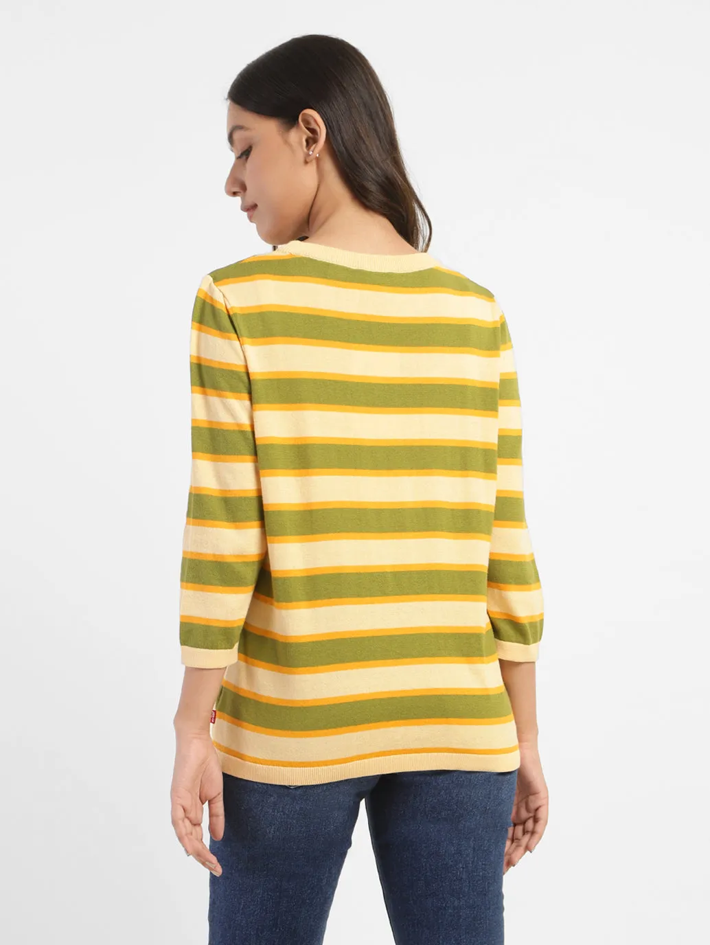 Women's Striped Round Neck Sweater