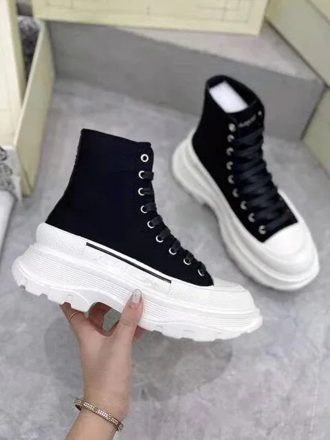 xiangtuibao  XL size 44 Tennis Sneakers Designer Ladies Alexander Shoes Luxury Brand High-Quality Thick-Soled Canvas Zapatillas Mujer