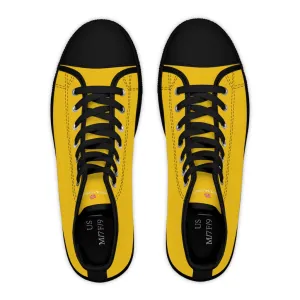 Yellow Color Ladies' High Tops, Solid Color Best Women's High Top Sneakers (US Size: 5.5-12)