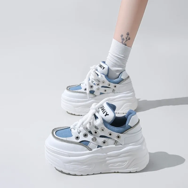 Zipper Platform Sneakers